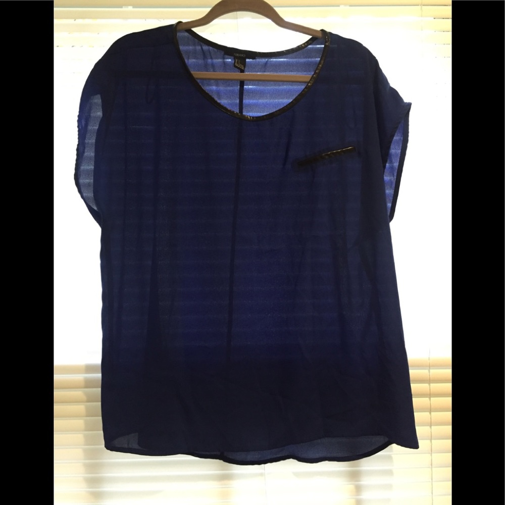 Forever21 Navy Blue Top